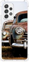 Mobiel Case Geschikt voor Samsung Galaxy A53 5G Telefoon Hoesje met doorzichtige rand Vintage Auto