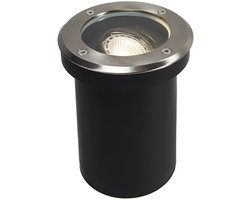 QAZQA Delux R Grondspot - 1 stuk - 130 mm - GU10 - IP65 - Staal