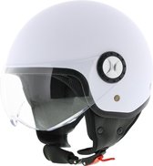 HELM VITO JET LORETO GLANS WIT - ECE goedkeuring - Maat XL - Jethelm - Scooter helm - Motorhelm - HELM VITO JET LORETO GLANS WIT - ECE goedkeuring - Maat XL - ECE 22.06 goedgekeurd