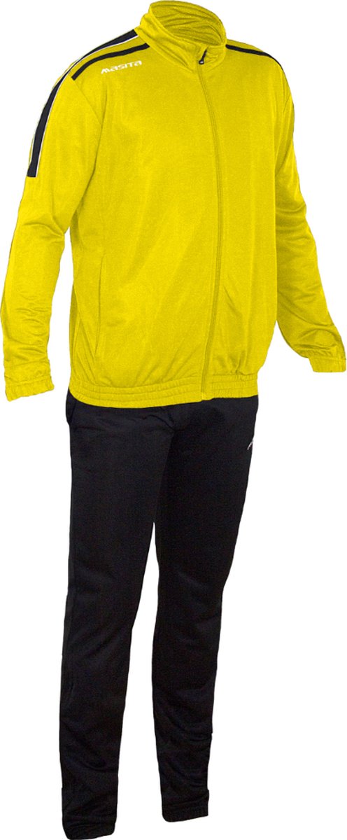 Masita | Trainingspak Striker - Trainingskleding Heren & Dames - Comfotech Materiaal - YELLOW/BLACK - 140
