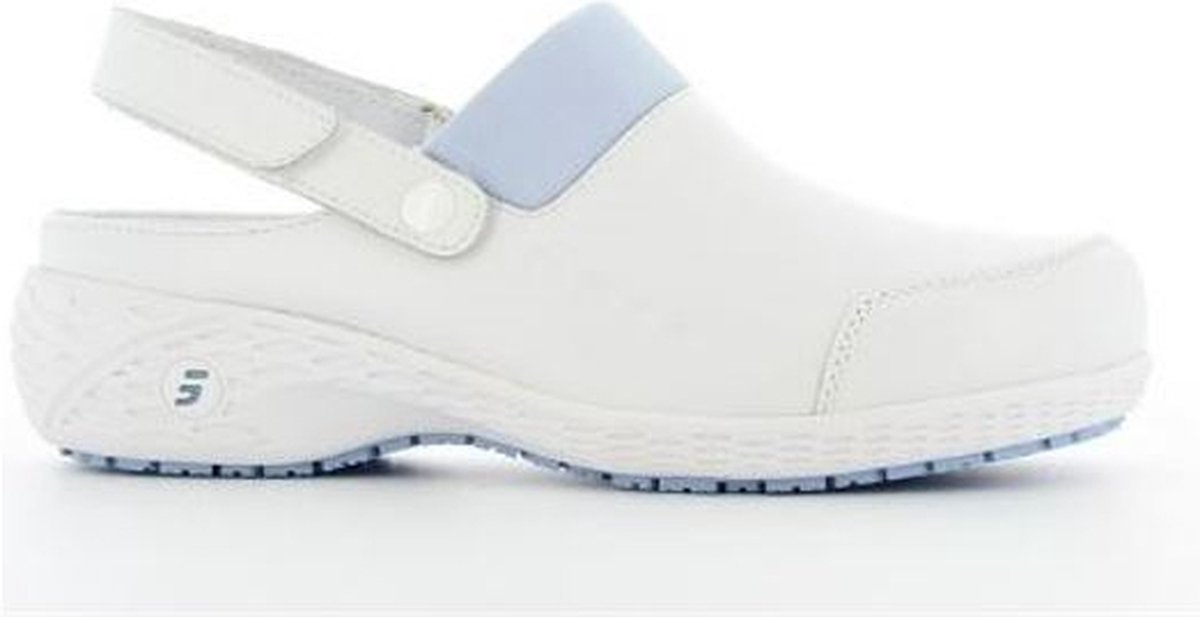 Safety Jogger Oxypas Klomp SHEILA OB –  Slipvast SRC – Antistatisch - ESD - Lichtblauw, Maat 35
