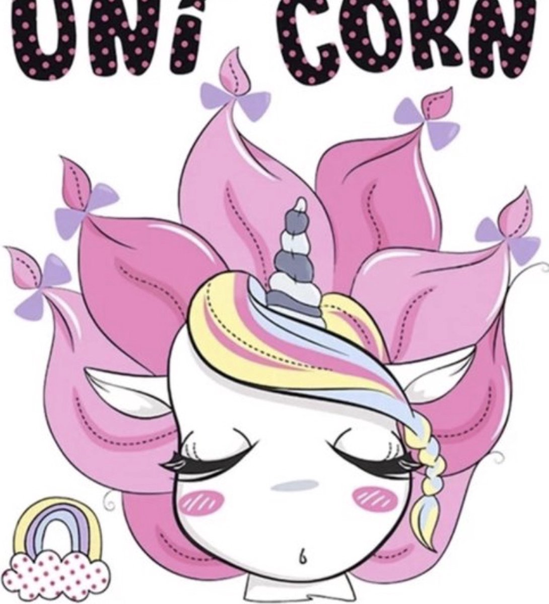 Muursticker Kinderkamer - Unicorn - 26 x 28 Cm