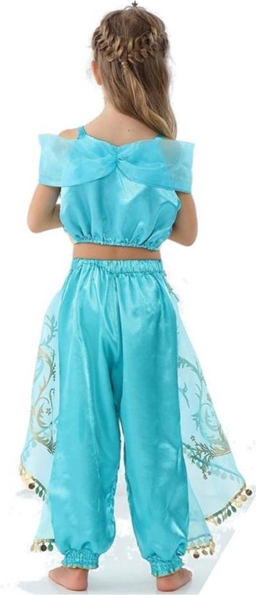Joya Kids® Verkleed Prinses Kostuum | Arabische prinsessen jurk | Maat 116-122 (120) + Haarband | Cadeau meisje Sinterklaas — afbeelding 12