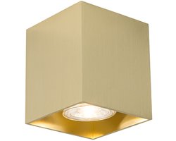 QAZQA qubo - Moderne Plafondspot | Spotje | Opbouwspot - 1 lichts - L 83 mm - Goud/messing - Woonkamer | Slaapkamer | Keuken