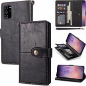 Hoesje geschikt voor Samsung Galaxy S22 - Bookcase - Pasjeshouder - Portemonnee - Luxe - Kunstleer - Zwart