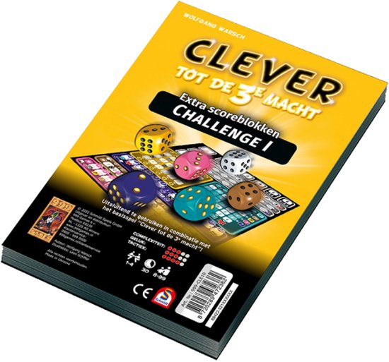 Scoreblok Clever 3 Challenge twee stuks Dobbelspel