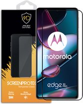 Motorola Edge 30 Pro Screenprotector - MobyDefend Gehard Glas Screensaver - Zwarte Randen - Screen Protector - Glasplaatje Geschikt Voor: Motorola Edge 30 Pro