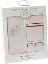 babykledingset katoen roze one-size 4-delig