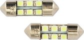 autolamp C5W led 37 mm 12 Volt 1 Watt wit 2 stuks