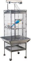 AspektProducts - Papegaaienkooi -  Metalen Vogelkooi voor Papagaaien en Kakatoe en Parkiet - Vogelkooi - Zwart