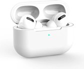 Hoesje voor Apple AirPods Pro - Wit - Hoesje Siliconen Case Cover Bescherming