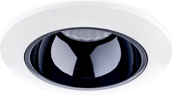 Groenovatie LED Inbouwspot 5W Dimbaar - Kantelbaar - Wit/Zwart - Rond - Ø70mm - Warm Wit