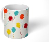 Mok - Koffiemok - Patronen - Ballon - Lint - Jongens - Kinderen - Kids - Mokken - 350 ML - Beker - Koffiemokken - Theemok