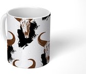 Mok - Koffiemok - Patronen - Schedel - Stippen - Mokken - 350 ML - Beker - Koffiemokken - Theemok