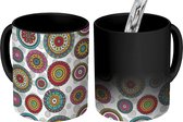 Magische Mok - Foto op Warmte Mokken - Koffiemok - Mandala - Patronen - Bohemian - Magic Mok - Beker - 350 ML - Theemok