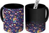 Magische Mok - Foto op Warmte Mokken - Koffiemok - Patroon - Jungle - Toekan - Magic Mok - Beker - 350 ML - Theemok