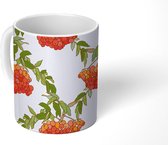 Mok - Koffiemok - Bessen - Planten - Design - Mokken - 350 ML - Beker - Koffiemokken - Theemok