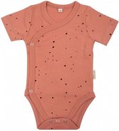 romper Dots junior katoen terracotta/zwart maat 56