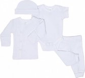 babykleding set katoen wit 4-delig mt 50/56