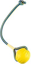 hondenspeelbal Swing 'n Fling 8,5 x 40 cm schuim geel