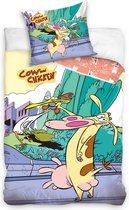 KD® - Cow and Chicken - Dekbedovertrek - Eenpersoons - 140 x 200 cm - Katoen