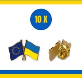 5x Siliconen Armband Oekraine | Vlag Oekraine Tryzub | Ukraine Wristband | Blauw Geel Tweekleurig | Volwassenen