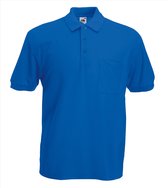 Koningsblauw Polo shirt Fruit of the Loom M