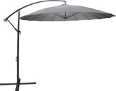 Kynast SAIGON zweefparasol 3x3m Azië stijl knikbaar Lichtgrijs parasol 360° draaibaar + kruispoot