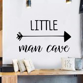 Merkloos - muursticker - muurtekst - little man cave - jongenskamer - kinderkamer decoratie