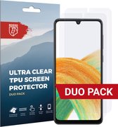 Rosso Screen Protector Ultra Clear Duo Pack Geschikt voor Samsung Galaxy A33 | TPU Folie | Case Friendly | 2 Stuks