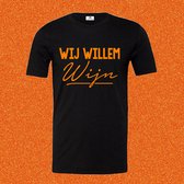 Shirt koningsdag-Wij Willem wijn-Maat M