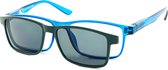 Leesbril Readr. KLH144 Met Zonneclip-Blauw Readr.-+1.00