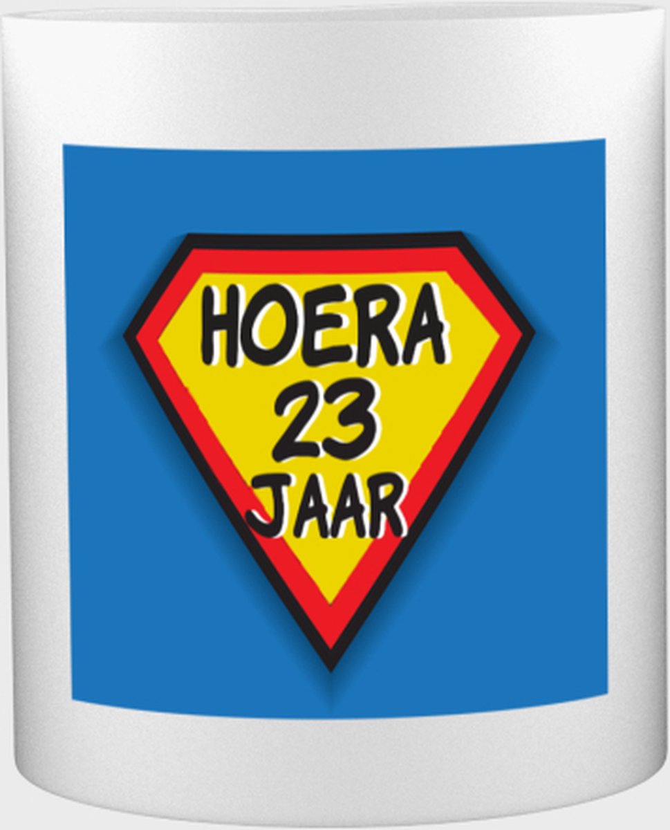 Akyol - Hoera 23 jaar Mok met opdruk - verjaardag cadeau - Jarige - leuk kado om te geven - 350 ML inhoud