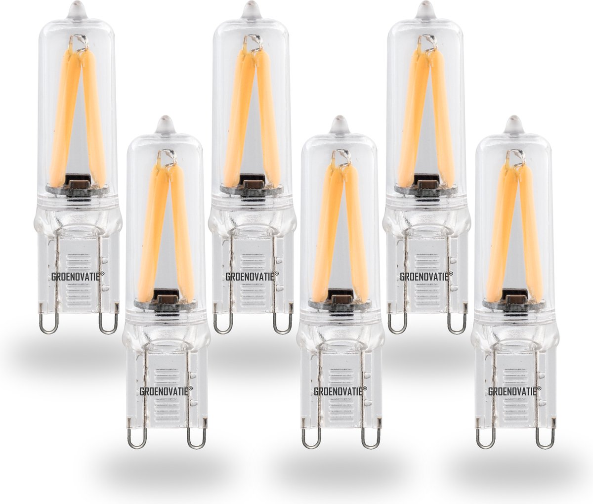 Groenovatie G9 LED Filament Lamp - 2W - Extra Warm Wit - Dimbaar - 6-Pack