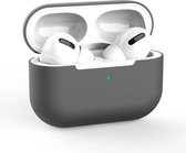 Hoesje voor Apple AirPods Pro - Donkergrijs - Hoesje Siliconen Case Cover Bescherming