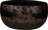 Bowl Kae Mocha 28x13 cm ronde bruine lage bloempot voor binnen