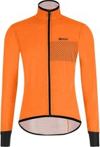 Santini Regenjack Opvouwbaar Heren Oranje - Guard Nimbus Pocketable Rainshell Orange Fluo - XXL