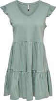 ONLY ONLMAY CAP SLEEVES FRILL DRESS NOOS Dames Jurk - Maat XL