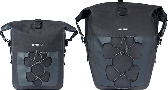 Basil Navigator Enkele Fietstas - M - 12-15 Liter - Waterdicht - Zwart van Basil — afbeelding 4