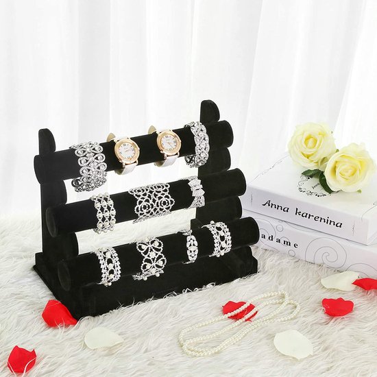 SONGMICS New Jewellery Display Stand for Watch Bracelet Holder JDS008 Black Velvet Bracelet