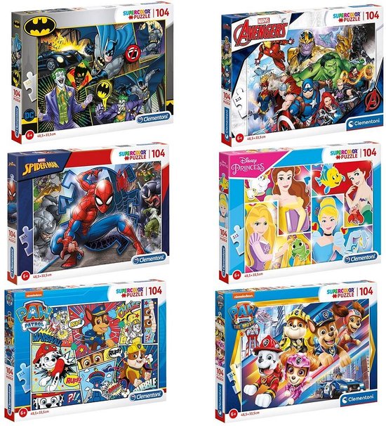 Clementoni Kinderpuzzel 104 Stukjes Assorti | bol.com