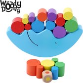 Puzzle d'équilibre avec dés Jouets Éducatif tout-petits 4 ans Blocs en bois Jouets tout-petits beaucoup de couleurs - WoodyDoody