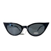 Premium Zonnebril - Cat eye zonnebril - Ronde versie - UV4000 - Zwart