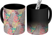Magische Mok - Foto op Warmte Mokken - Koffiemok - Regenboog - Abstract - Water - Doodle - Design - Magic Mok - Beker - 350 ML - Theemok