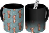 Magische Mok - Foto op Warmte Mokken - Koffiemok - Design - Tijger - Blad - Magic Mok - Beker - 350 ML - Theemok