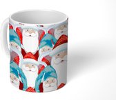 Mok - Koffiemok - Kerst - Patronen - Kerstman - Mokken - 350 ML - Beker - Koffiemokken - Theemok