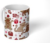 Mok - Koffiemok - Aap - Kerstcadeau - Feest - Design - Kind - Mokken - 350 ML - Beker - Koffiemokken - Theemok