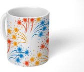 Mok - Koffiemok - Patroon - Vuurwerk - Oud en Nieuw - Mokken - 350 ML - Beker - Koffiemokken - Theemok