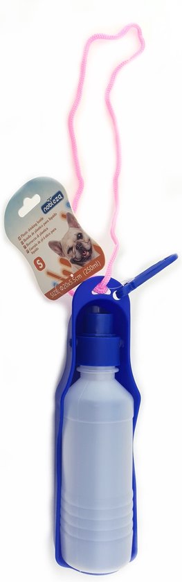 Nobleza Drinkfles voor hond - Waterfles hond - Hondenfles - Waterfles hond onderweg - Inhoud 250 ml - Blauw