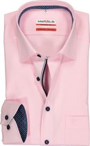 MARVELIS modern fit overhemd - roze (contrast) - Strijkvrij - Boordmaat: 44